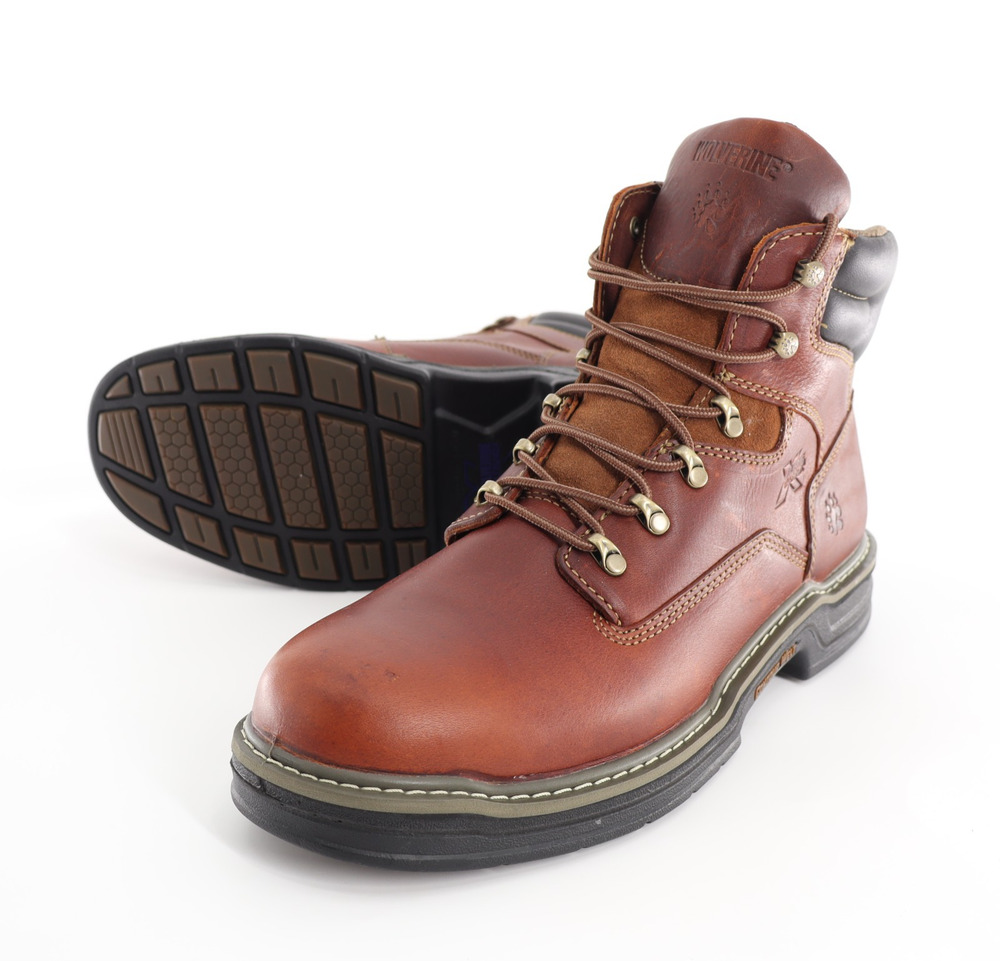 Wolverine Men's Sz 12E NWOB Raider II Carbon Toe Slip Resistant Work Boots Brown
